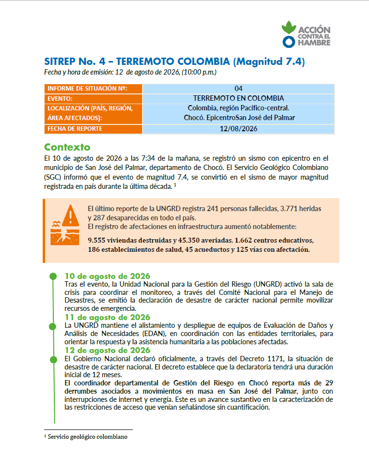 Captura de pantalla 2026 08 13 090858 - Publicaciones SITREP TERREMOTO